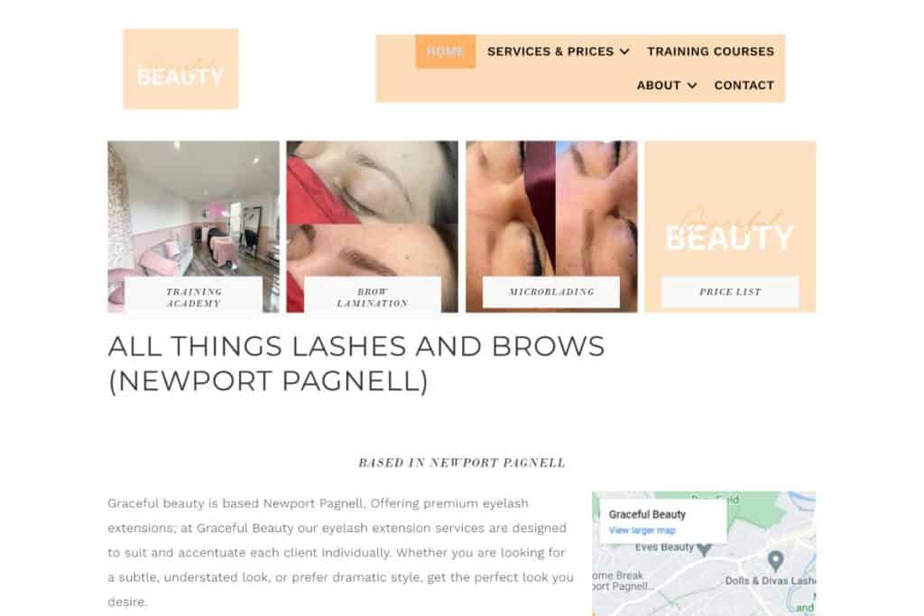 Beautician web design