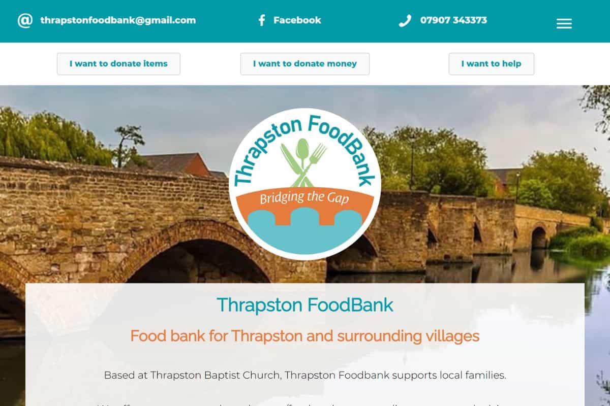 Food bank web design