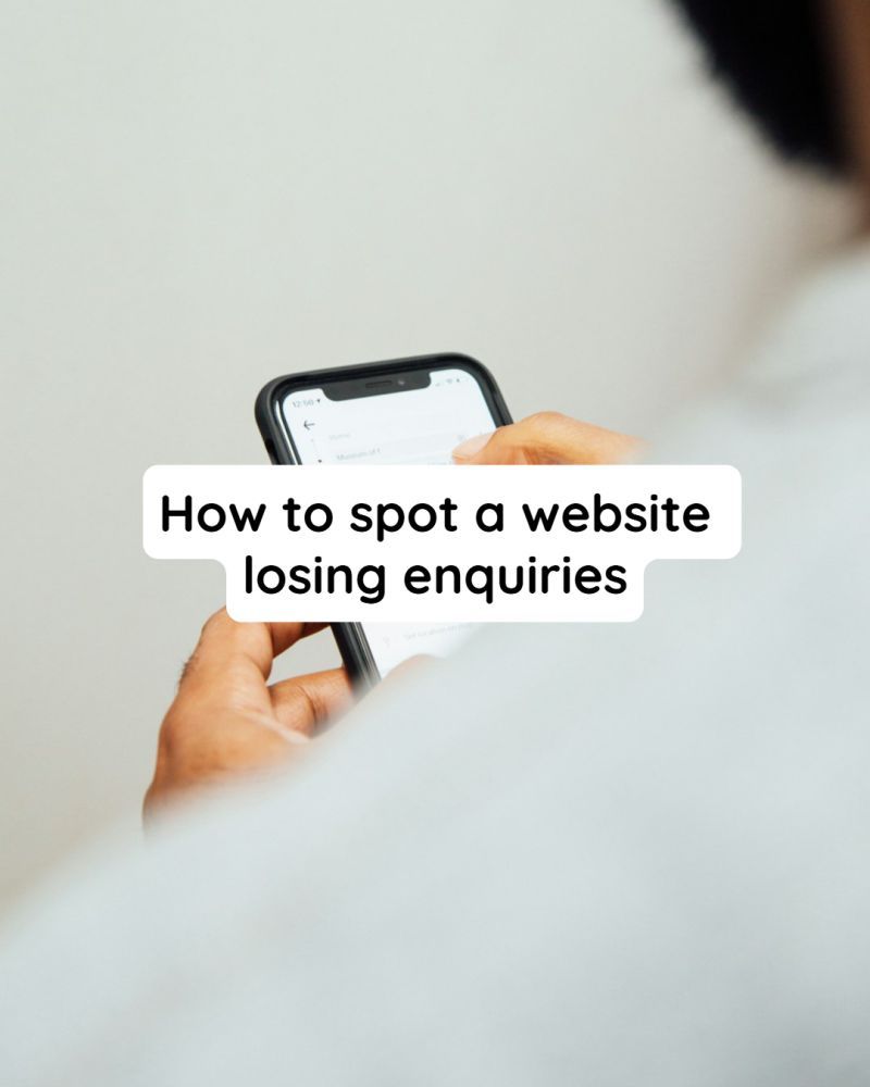 How to spot a website losing enquiries