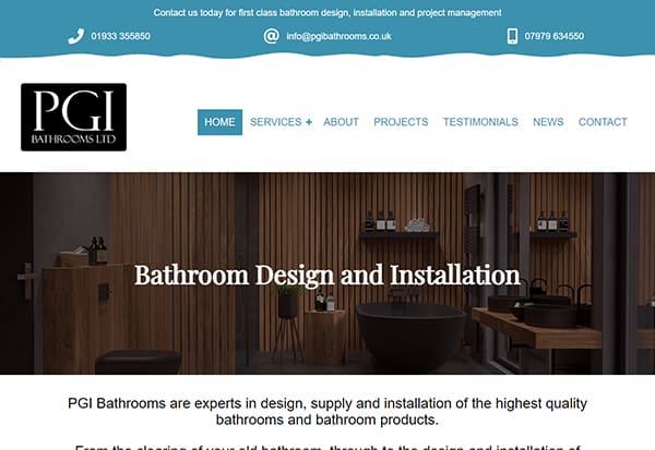 Bathroom installer web design