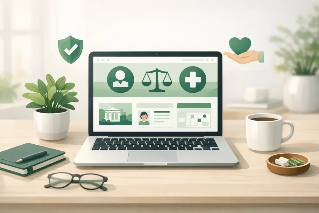 Website design for professional practices
